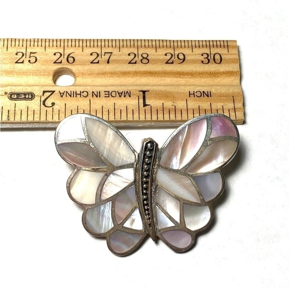 SX 925 Thailand Sterling Silver Pendant Mother of Pearl 13.26g - Picture 10 of 11